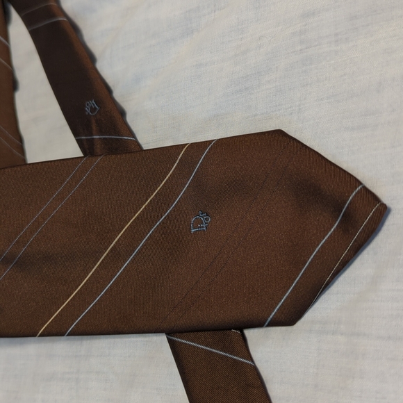 Dior Vintage Brown Tie - Picture 6 of 8